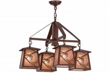 Meyda Green 155512 - 28"W Whispering Pines 4 LT Chandelier