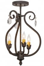 Meyda Green 157891 - 12" Wide Antonia 3 Light Chandelier