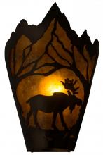 Meyda Green 161605 - 8"W Moose at Dawn Right Wall Sconce