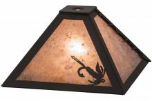 Meyda Green 164180 - 12"Sq Fly Fishing Shade