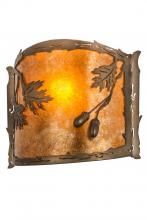 Meyda Green 184030 - 12"W Oak Leaf & Acorn Wall Sconce