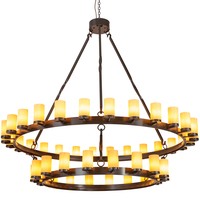 Meyda Green 202794 - 84" Wide Noziroh Ring 46 Light Two Tier Chandelier