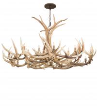 Meyda Green 212267 - 84" Wide Antlers Elk & Mule Deer 18 Light Chandelier