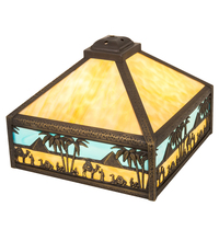 Meyda Green 217722 - 13" Square Camel Mission Shade