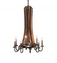 Meyda Green 219855 - 20" Wide Barrel Stave Madera 8 Light Chandelier