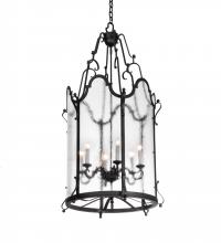 Meyda Green 221434 - 24" Wide Dubrek 6 Light Foyer Lantern