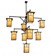 Meyda Green 230747 - 64" Wide Hyde Park "T" Mission 9 Light Chandelier