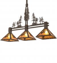 Meyda Green 244585 - 45" Long Winter Pine Tall Pines 3 Light Island Pendant