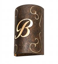 Meyda Green 245536 - 10" Wide Personalized B Monogram Wall Sconce