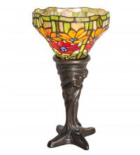 Meyda Green 247501 - 15" High Tiffany Poinsettia Mini Lamp