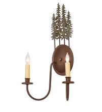 Meyda Green 249399 - 12.5" Wide Tall Pines 2 Light Wall Sconce