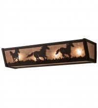 Meyda Green 250529 - 24" Wide Running Horses Vanity Light