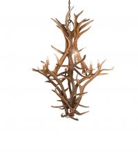 Meyda Green 251158 - 42" Wide Antlers Elk & Mule Deer 8 Light Chandelier