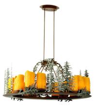 Meyda Green 29523 - 42"L Tall Pines 12 LT Oval Chandelier