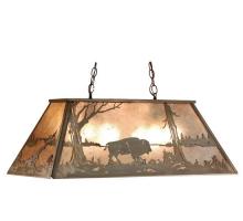 Meyda Green 50019 - 48" Long Buffalo at Lake Oblong Pendant