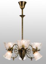 Meyda Green 50758 - 26" Wide Revival Gas & Electric 6 Light Chandelier