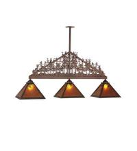 Meyda Green 51347 - 76"L Mountain Pine 3 LT Island Pendant