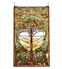 Meyda Green 74065 - 29"W X 48"H Tiffany Tree of Life Stained Glass Window