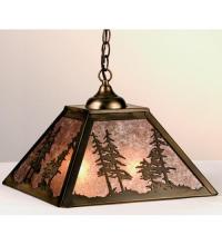 Meyda Green 76318 - 16"Sq Tall Pines Pendant