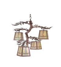 Meyda Green 99399 - 26" Wide Pine Branch Valley View 4 Light Chandelier