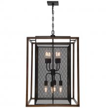 Varaluz 285P08DOBL - Rio Lobo 8-Lt Pendant - Dark Oak/Black