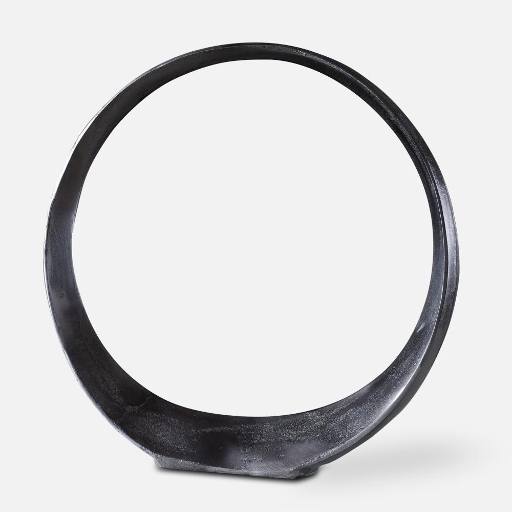 Orbits Black Nickel Large Ring Sculpture