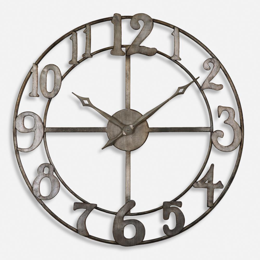 Uttermost Delevan 32" Metal Wall Clock