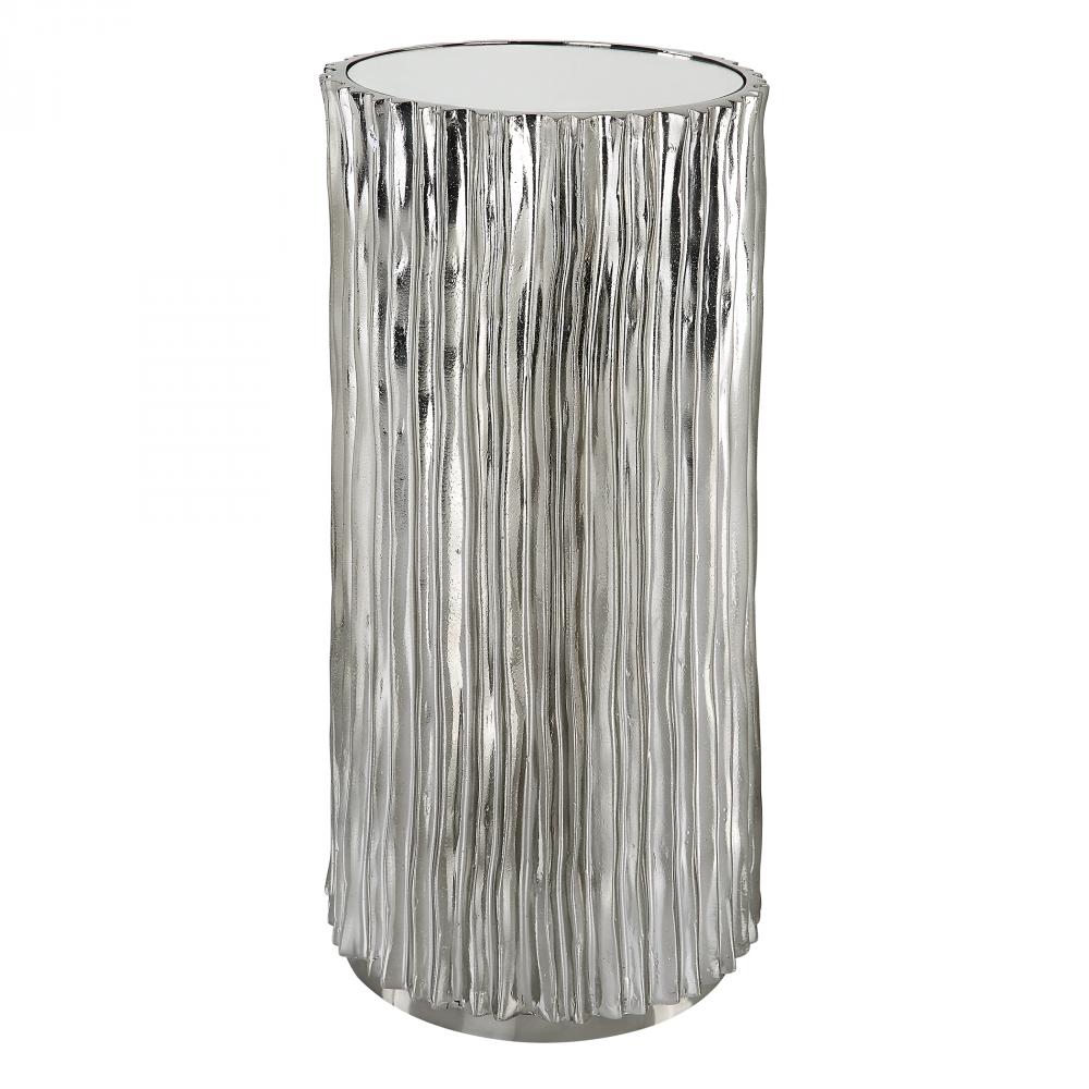 Echo Modern Nickel Drink Table