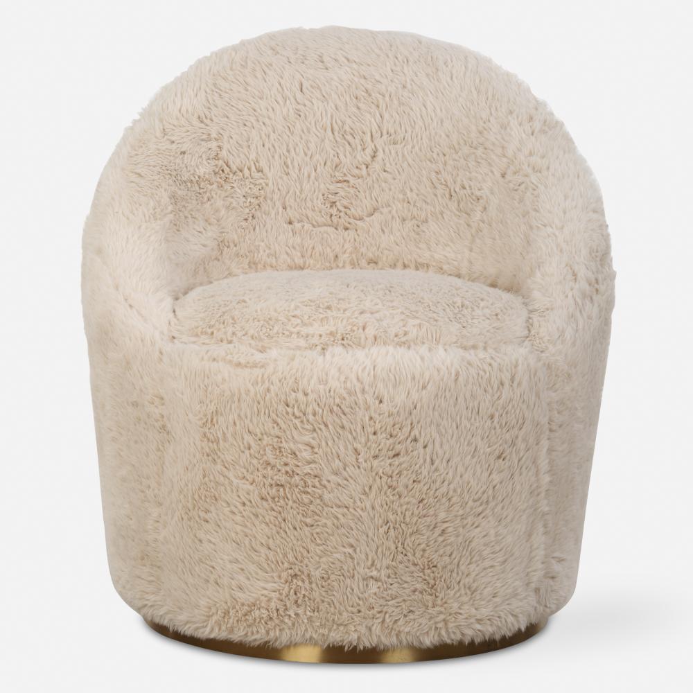 Crue Sheepskin Swivel Chair