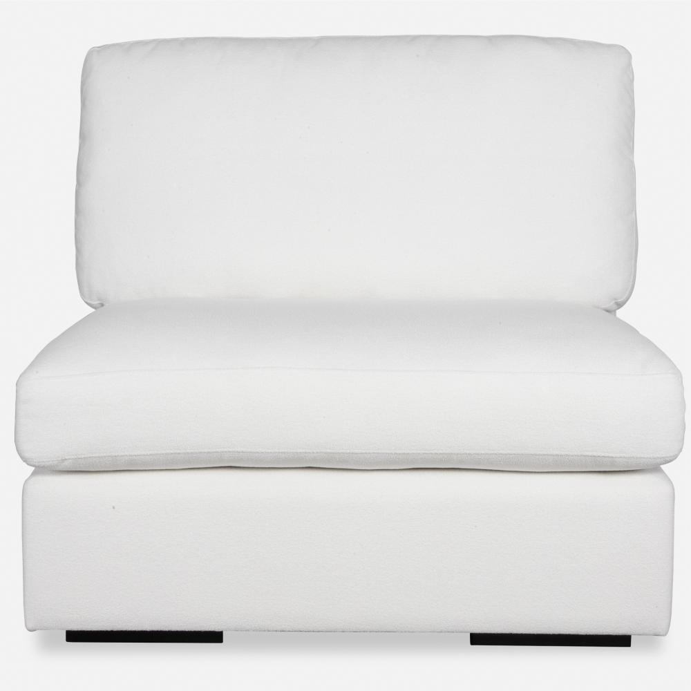 Refuge Armless Arctic White Sofa