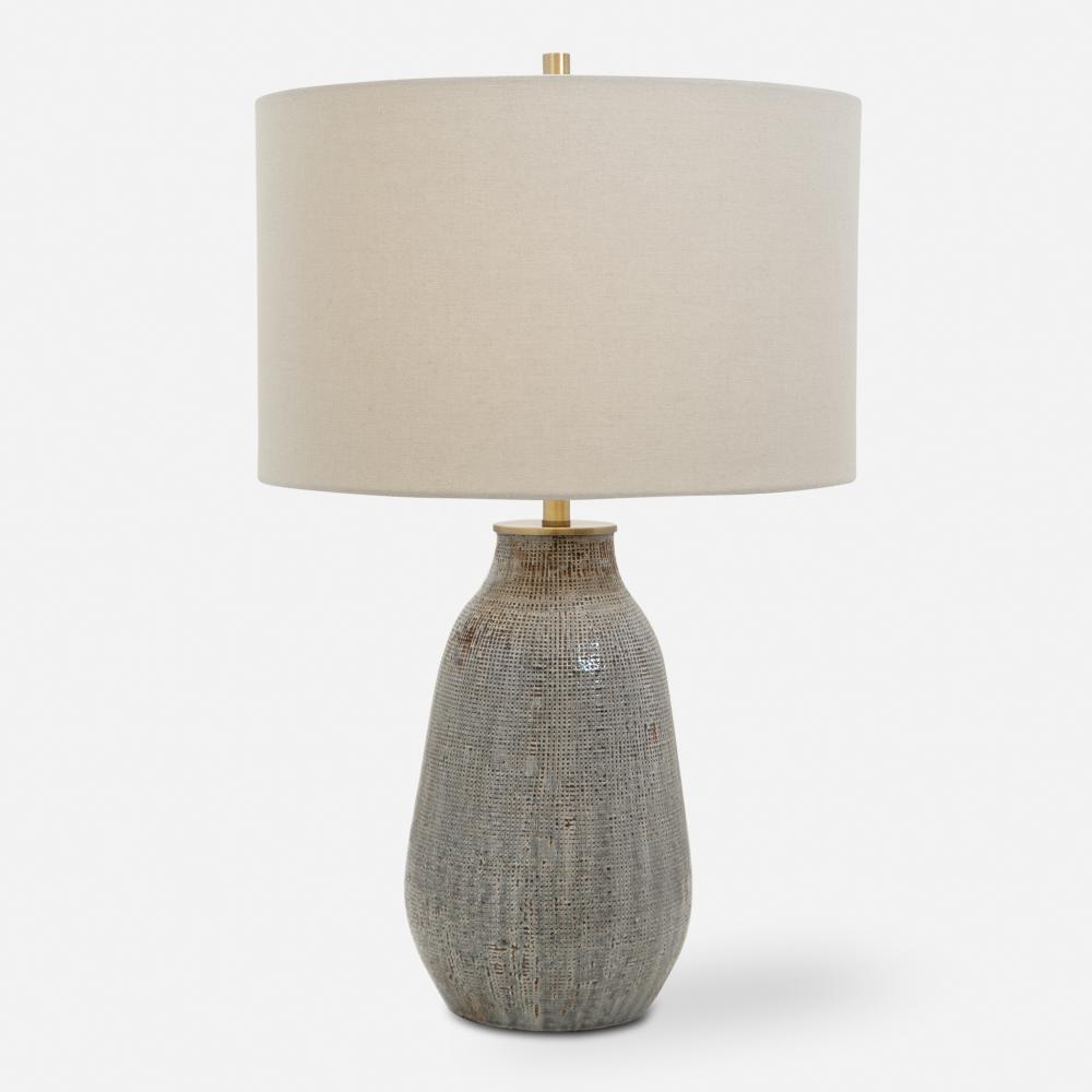 Uttermost Monacan Gray Textured Table Lamp