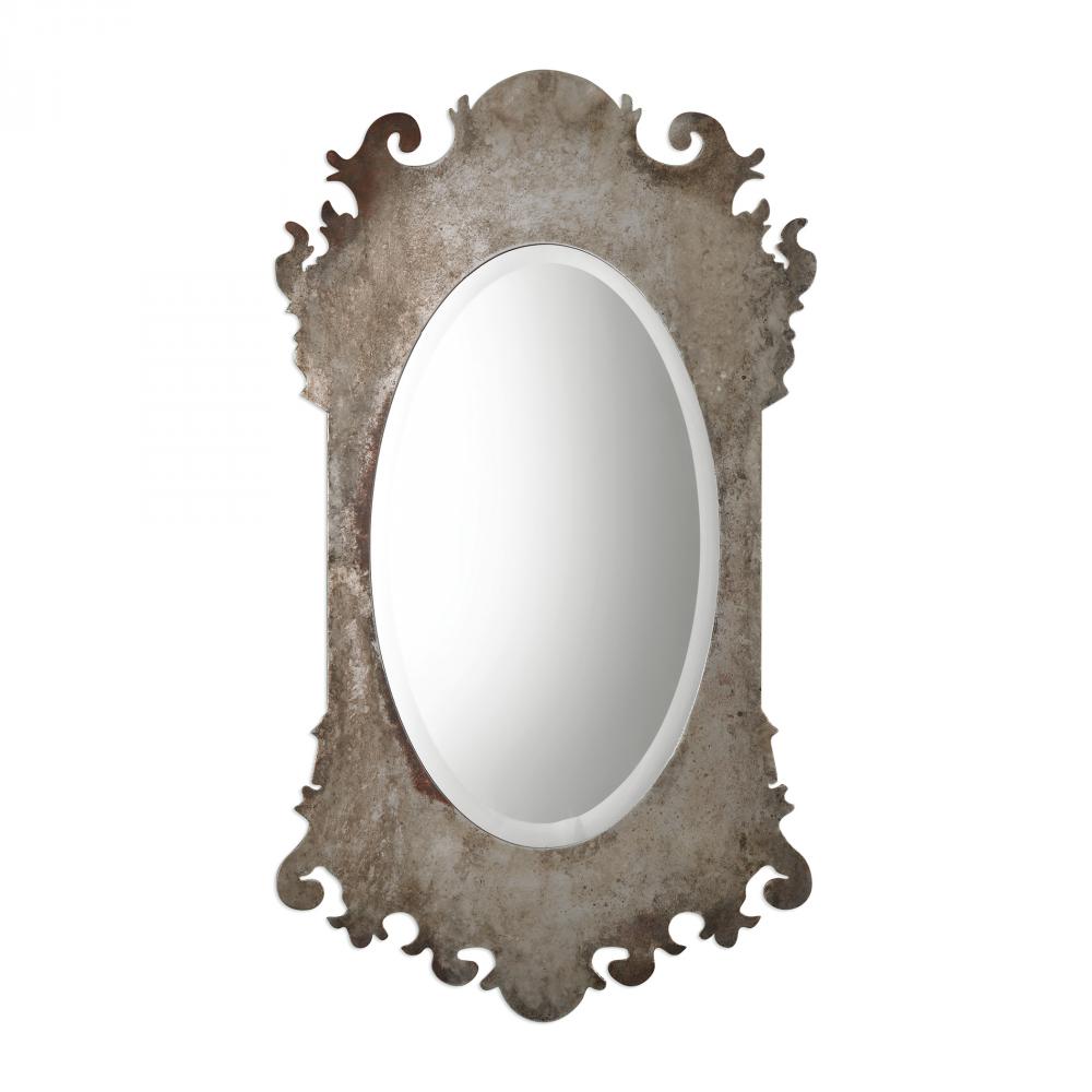 Uttermost Vitravo Oxidized Silver Oval Mirror