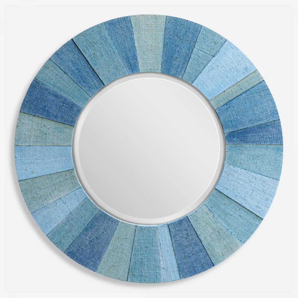 Isle Aqua Round Mirror