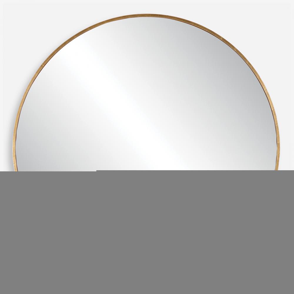 Junius Large Gold Round Mirror