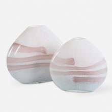 Uttermost 18159 - Blush Swirl Glass Vases, S/2