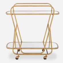 Uttermost 22907 - Swain Brass Serving Cart