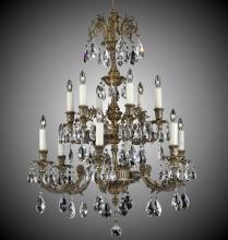 American Brass & Crystal CH2007-A-01G-PI - 6+6 Light Finisterra Chandelier