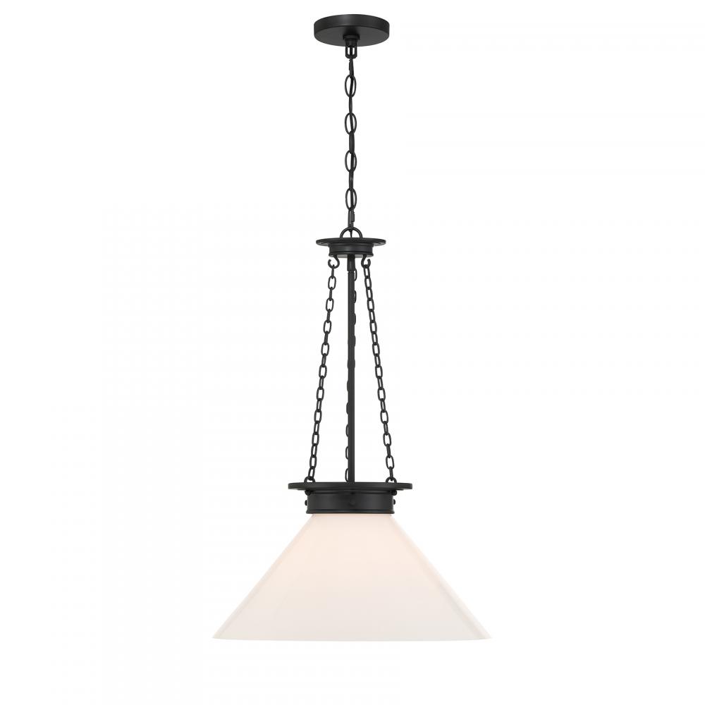 Myers 1-Light Pendant in Matte Black