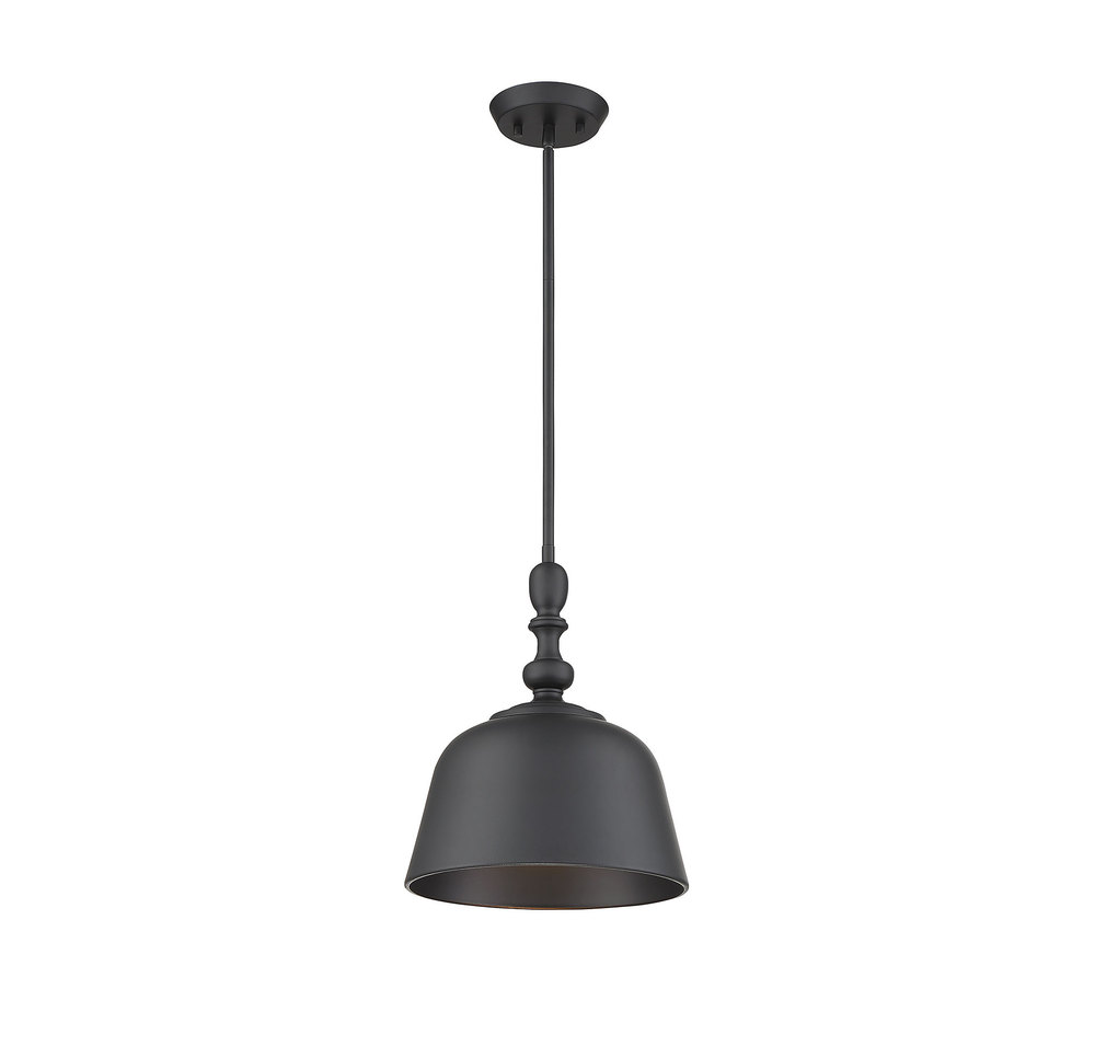 Berg 1-Light Pendant in Matte Black