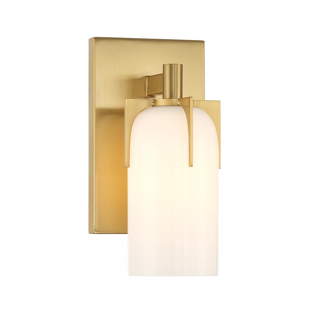 Caldwell 1-Light Wall Sconce in Warm Brass