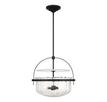 Savoy House 6-4723-4-89 - Denmar 4-Light Convertible Semi-Flush or Pendant in Matte Black