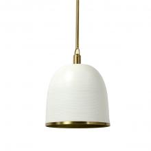 Palecek 2255-79 - Rivoli Leather Pendant White