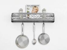 Hi-Lite MFG Co. H-13-24Y-B-BK01/A-SIL - POT RACK COLLECTION