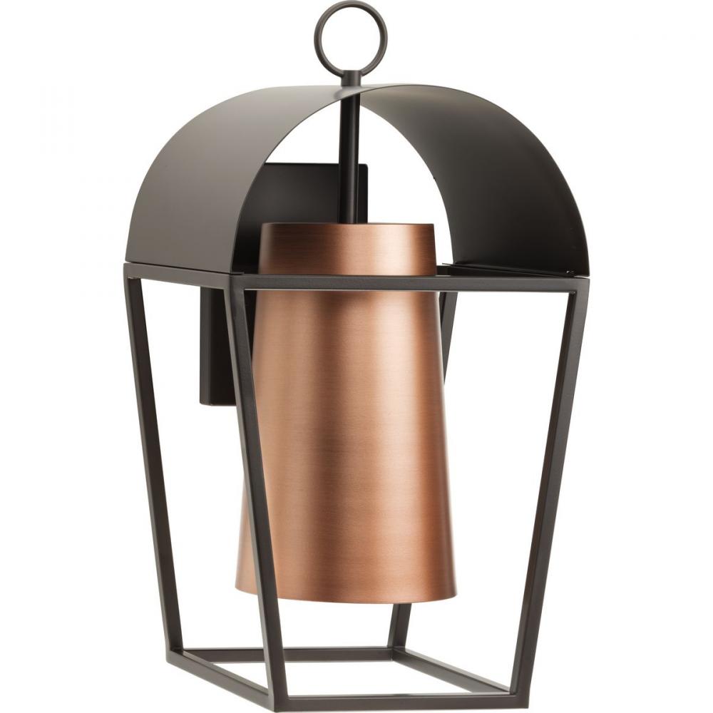 Hutchence Collection One-Light Antique Bronze with Antique Copper Transitional  Outdoor Large Wall L