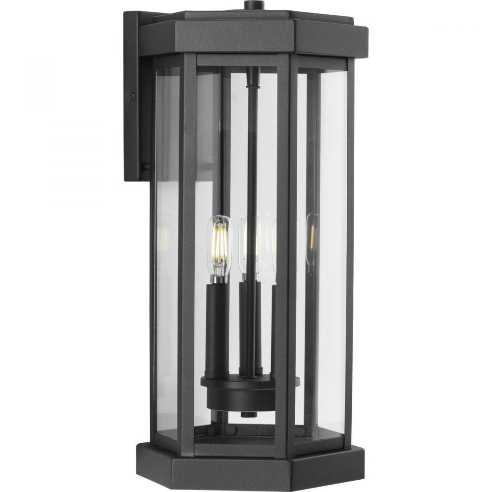 Ramsey Collection Textured Black Modern Farmhouse Outdoor Large Wall Lantern