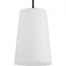 Progress P500430-31M - Clarion Collection One-Light Matte Black Etched White Transitional Pendant