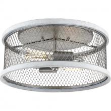 Progress P350154-141 - Austelle Collection Two-Light Galvanized 14" Flush Mount