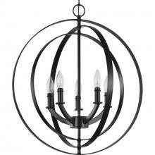 Progress P3841-31 - Equinox Collection Black Five-Light Sphere Pendant