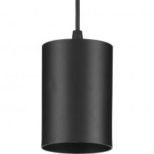 Progress P500355-031 - 5" Black Outdoor Aluminum Cylinder Cord-Mount Hanging Light