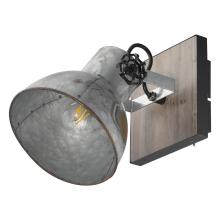 Eglo 49648A - Barnstaple -Wall Light Distressed Zinc & Black Finish